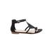 NY&C Sandals: Black Solid Shoes - Women's Size 6 - Open Toe