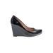 Halogen Wedges: Black Print Shoes - Women's Size 8 1/2 - Almond Toe