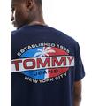 Tommy Jeans graphic backprint palm tree t-shirt in navy
