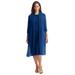 Plus Size Women's 2-Piece Lace Jacket Dress by Jessica London in Evening Blue (Size 28 W)