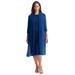 Plus Size Women's 2-Piece Lace Jacket Dress by Jessica London in Evening Blue (Size 26 W)