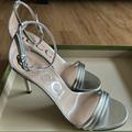 Gucci Shoes | Gucci Women’s Heeled Metallic Sandals (Size 6) | Color: Silver | Size: 6