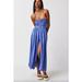 Free People Dresses | Free People Evelyn Eyelet Midi Dress In Periwinkle Blue Size Xs Nwt Strapless | Color: Blue | Size: Xs