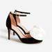 J. Crew Shoes | J. Crew Collection Rylie Rosette Heels In Satin Bv708 Black White 8 | Color: Black/White | Size: 8