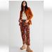 Free People Pants & Jumpsuits | Free People City Slouch Printed Cord Pants In Orange Paisley | Color: Brown/Orange | Size: M