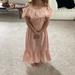 Jessica Simpson Dresses | Jessica Simpson Girls Off Shoulder Long Dress. 7-8 Yrs. | Color: Pink | Size: 7-8 Yrs