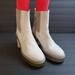 Free People Shoes | Free People Womens James Chelsea Boots Size 7.5 Us 38 Eu Ivory Clear Rubber Sole | Color: Cream | Size: 7.5