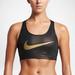 Nike Intimates & Sleepwear | Nike Dri-Fit Black And Gold Glitter/Shimmer/Shiny/Metallic Sports Bra Size Small | Color: Black/Gold | Size: S