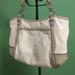 Coach Bags | Coach Alexandra Leather Cream And Taupetote Shoulder Purse Handbag | Color: Cream/Tan | Size: Os