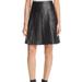Michael Kors Skirts | Michael Kors Faux Leather Pleated Skirt Size 22w | Color: Black | Size: 22w