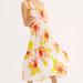 Free People Dresses | Free People Moonshine Floral Summer Midi Dress Size Xs | Color: White/Yellow | Size: Xs