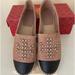 Tory Burch Shoes | Nib Tory Burch Pearl Logo Flat Espadrilles Shoes Sz 9 $249 | Color: Black/Tan | Size: 9