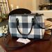 Coach Bags | Coach Buffalo Plaid Md Surrey Satchel Handbag | Color: Blue/Cream | Size: Os