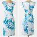 Anthropologie Dresses | Anthropologie Maeve Marble Waters Dress Nwot Size 10 | Color: Blue/White | Size: 10