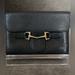 Gucci Bags | Gucci Vintage Leather Horsebit Trifold Wallet With Kiss Lock | Color: Black | Size: Os