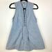 Free People Dresses | Free People Blue White Stripe Linen Cotton Blend Sleeveless Lace Dress Size Xs | Color: Blue/White | Size: Xs