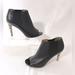 Coach Shoes | Coach Adrianna Open-Toe High Heel Boots Us Size 8.5 Eur 38.5 | Color: Black | Size: 8.5