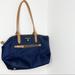 Michael Kors Bags | Michael Kors Kelsey Zip Top Nylon Tote Blue | Color: Blue/Brown | Size: Os