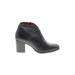 FRYE Ankle Boots: Black Print Shoes - Women's Size 8 - Round Toe
