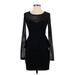 Bebe Cocktail Dress - Party: Black Solid Dresses - Women's Size Small