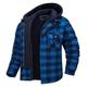 Sweatshirt Jacket Men Winter Jacket Checked Coat Checked Zip Jacket Hooded Jacket Sports Outwear (Color : A, Size : 5XL)