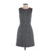 H&M Casual Dress - A-Line Crew Neck Sleeveless: Gray Dresses - Women's Size 4