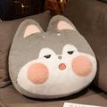 EacTEL Kawaii animal plush pillow nap mat fox cat rabbit husky decoration kids gift birthday 35cm 6