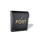 ACL Mail Boxes for House Wall Mount Mailbox – Post Mailboxes for Outside Wall Mount – Durable and Lockable Post Box Wall Mounted – Easy Access Modern Mailbox with Double Flap Opening (Black, Small)