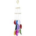 mookaitedecor Large Agate Slice Crystal Wind Chime for Home Porch Garden Indoor Outdoor Decoration, Healing Crystal Art Hanging Ornament Reiki Wind Chime Gift Lucky Feng Shui Colourful Home Decor