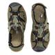 7STROBBS Men Closed Toe Covered Walking Sandals, Real Leather Sports Outdoor Sandal with Adjustable Strap for Summer, Holidays, Beach, Boating, Towns, Green UK 10