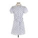 ALEXIS for Target Casual Dress - Shirtdress Collared Short sleeves: Blue Dresses - Women's Size Small