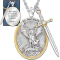 Pendentif Saint Patron Catholique Collier avec Michel Saint Michel l'Archange