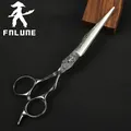 FnLune-Ciseaux de salon de coiffure professionnels 6.0 acier au tungstène motif damas coupe de