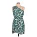 Shein Casual Dress - Mini One Shoulder Sleeveless: Green Dresses - Women's Size Large