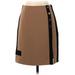 White House Black Market Casual Skirt: Tan Solid Bottoms - Women's Size 0