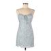 Sweet Pot Casual Dress - Mini Sweetheart Sleeveless: Blue Dresses - New - Women's Size 8