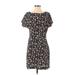 Zara Basic Casual Dress: Black Print Dresses - Women's Size Medium