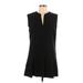 Zara Casual Dress - Mini V Neck Sleeveless: Black Dresses - Women's Size X-Large