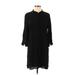 Broadway & Broome Casual Dress - Shift Mock 3/4 sleeves: Black Print Dresses - Women's Size Small