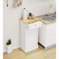 BTERAZ Wood Cabinet Laundry Hamper Wood in Brown/Gray | 19.68 W in | Wayfair B0CS3W4YYZ