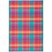 96 x 60 x 0.15 in Area Rug - Dash and Albert Rugs Carter Madras Machine Washable Rug in Red/Yellow/Blue Polyester | 96 H x 60 W x 0.15 D in | Wayfair