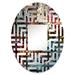 Design Art Surrealism Chaotic Colors Architecture I - Maze Decorative Mirror|Oval, Crystal | 29.5 H x 19.6 W x 0.24 D in | Wayfair MIR120780-O20-30