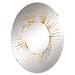 Design Art Gold & White Gilded Damask Reverie - Starburst Decorative Mirror Oval, Crystal | 35.4 H x 23.6 W x 0.24 D in | Wayfair MIR125022-O24-36