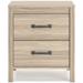 Signature Design by Ashley Battelle 2 - Drawer Nightstand in/Beige Wood in Brown | 24.5 H x 21.5 W x 16.25 D in | Wayfair EB3929-292