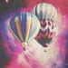 Ebern Designs Balloons In Space by Maybe Sparrow Photography Print Canvas, Solid Wood in Blue/Pink | 12 H x 12 W x 1.25 D in | Wayfair