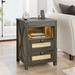 Bay Isle Home™ Ziyamet Nightstand Wood in Brown | 23.62 H x 17.72 W x 15.75 D in | Wayfair 43702971193145F8BEE35D9ACADEAE3F