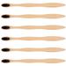 Toothbrushes 6 Pcs Children Childrens Bamboo Bristles Set Natural