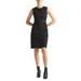 Sleeveless Metallic Bouclette Tweed Sheath Dress