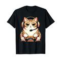 Katze Controller Video Games Headphones Gamer Video Gaming T-Shirt