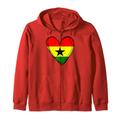 Ghana Patriots Ghana Flagge Herz Happy Ghana Independence Day Kapuzenjacke